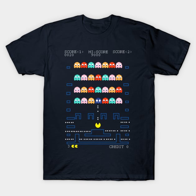 Pacman Space Invaders's T-Shirt by PanosStamo